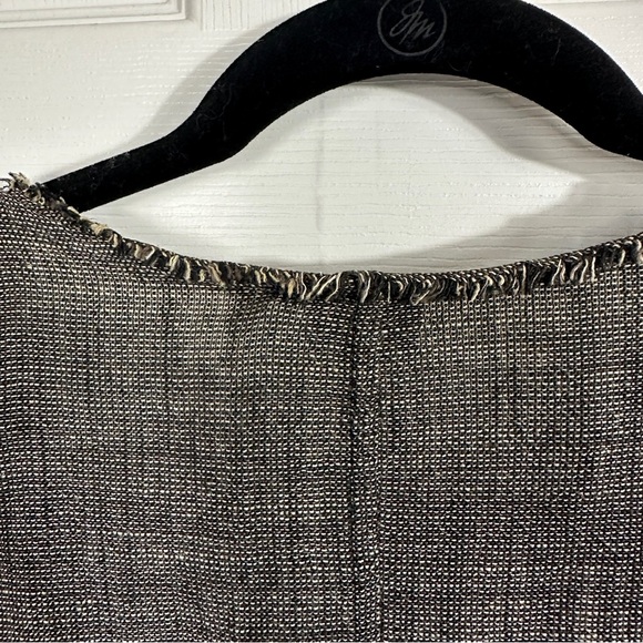 Eileen Fisher jacket/blazer sz 1X black heather, linen blend, raw edges - Picture 11 of 12